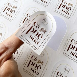Mẫu in tem nhãn cà phê sữa