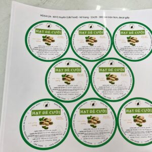 Mẫu in tem nhãn hạt dẻ cười