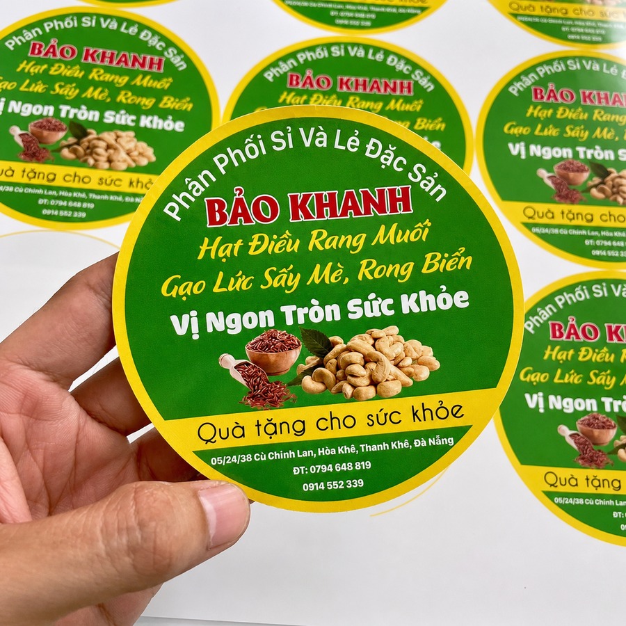 Mẫu in tem nhãn thực phẩm