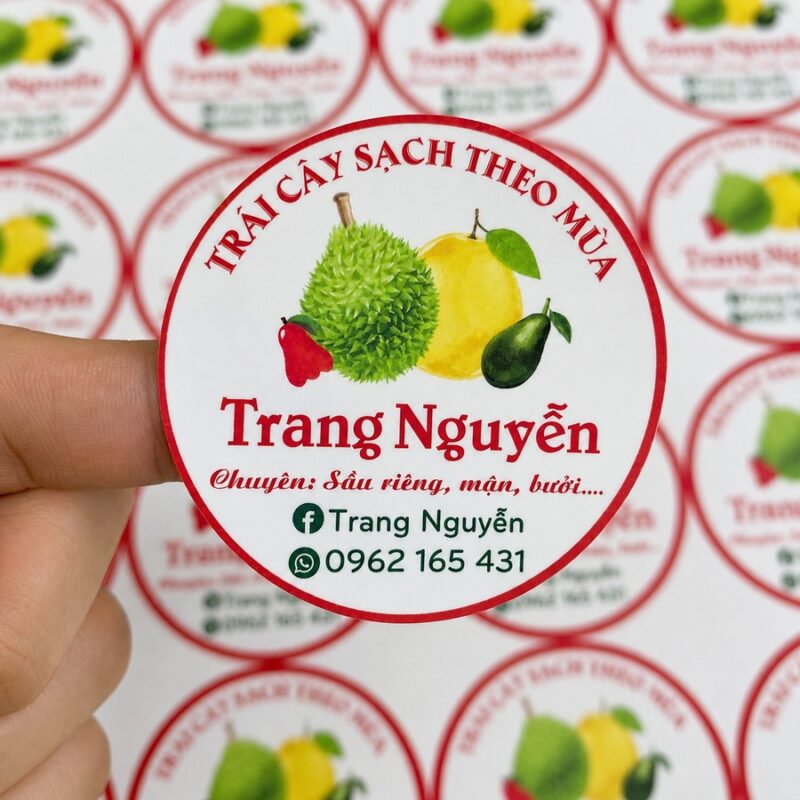 Mẫu in tem nhãn trái cây tại Hà Nội