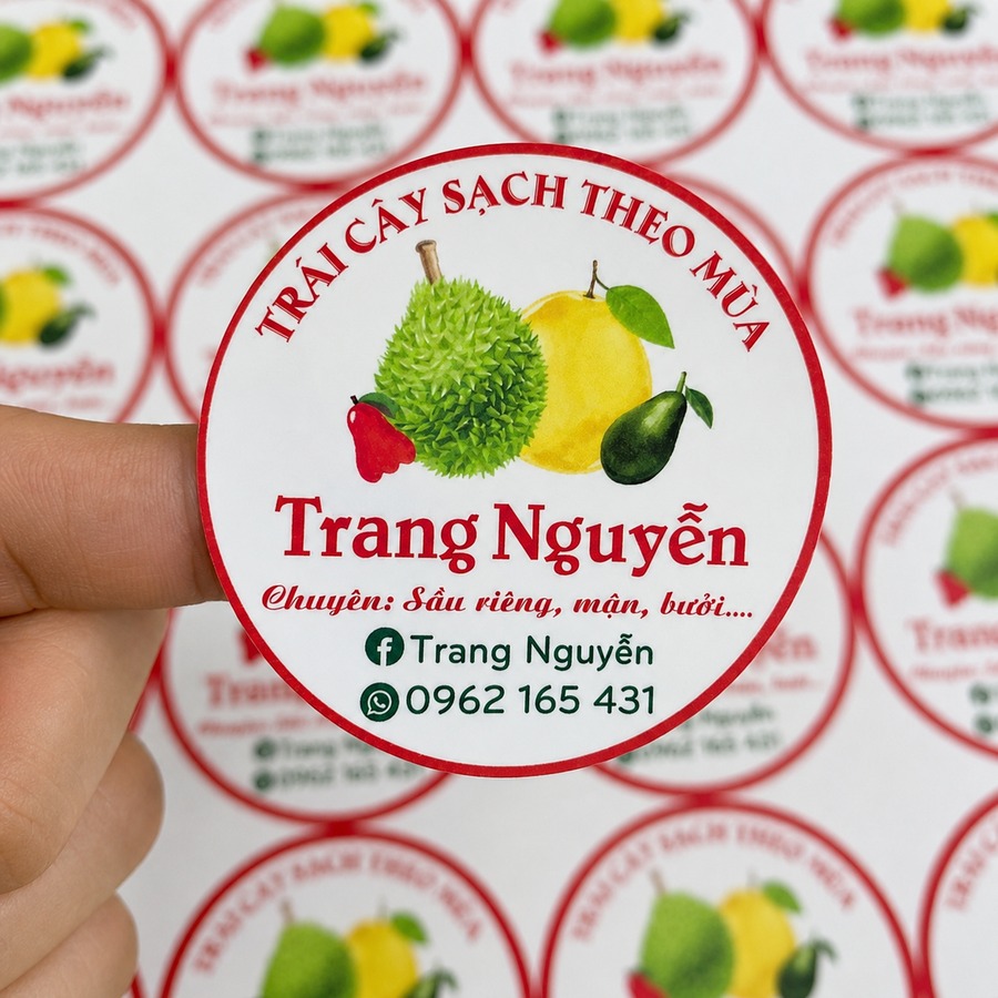 Mẫu in tem nhãn trái cây tại Hà Nội
